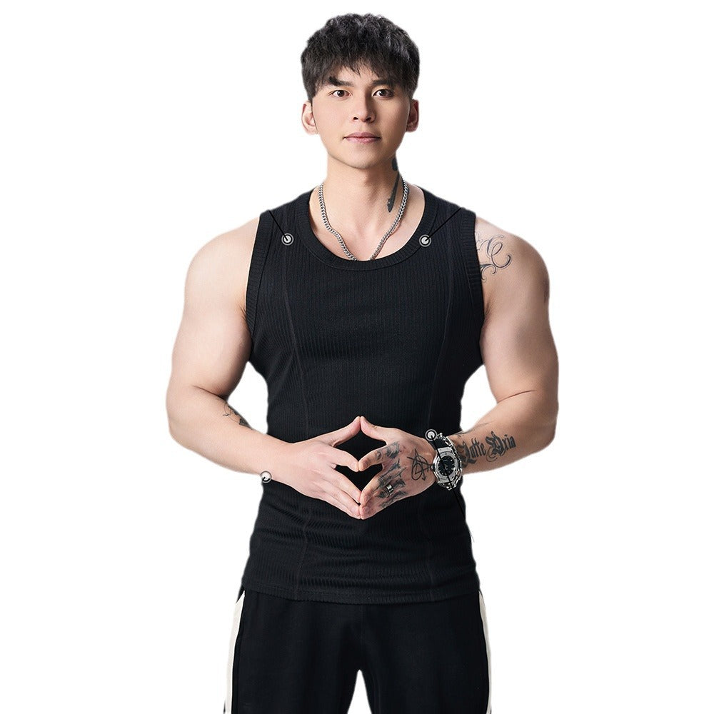 Men's Heavy 310g Sleeveless Fitness Vest - Training Tank Top