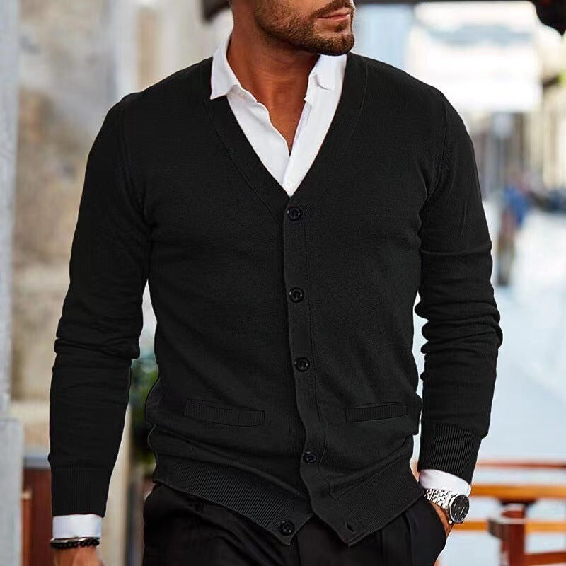 Men's Autumn Winter Sweater Coat - Casual Knit Cardigan Jacket