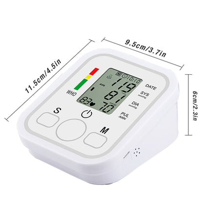 Automatic Upper Arm Blood Pressure Monitor Pulse Meter BP Machine Voice Talking - DropOnline.co