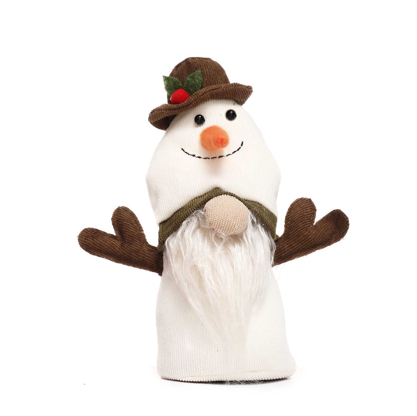 Corduroy Knitted Christmas Gnome Desktop Ornaments - Plush Cute Snowman Elf Soft Doll Bedroom Decor