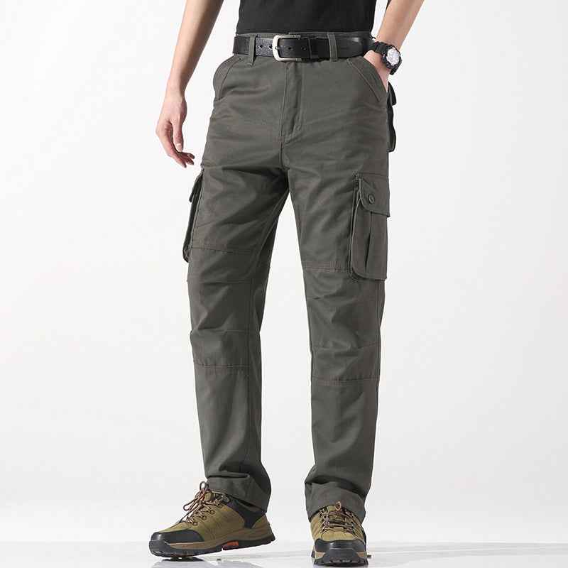 Men's Spring Three-dimensional Pocket Straight-leg Trousers Outdoor