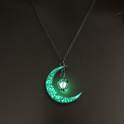 Glowing Pendant Necklaces Silver Plated Chain Necklaces - DropOnline.co