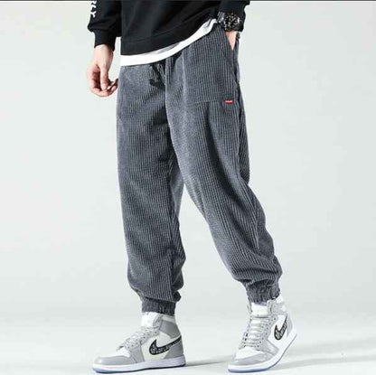 Men's Corduroy Casual Pants - Straight Leg Anti-Wrinkle Trousers