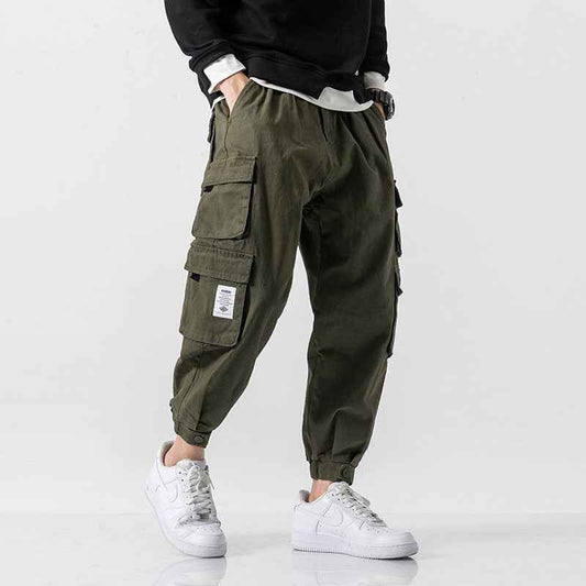 Workwear Men's Japanese Casual Tapered Military Pants