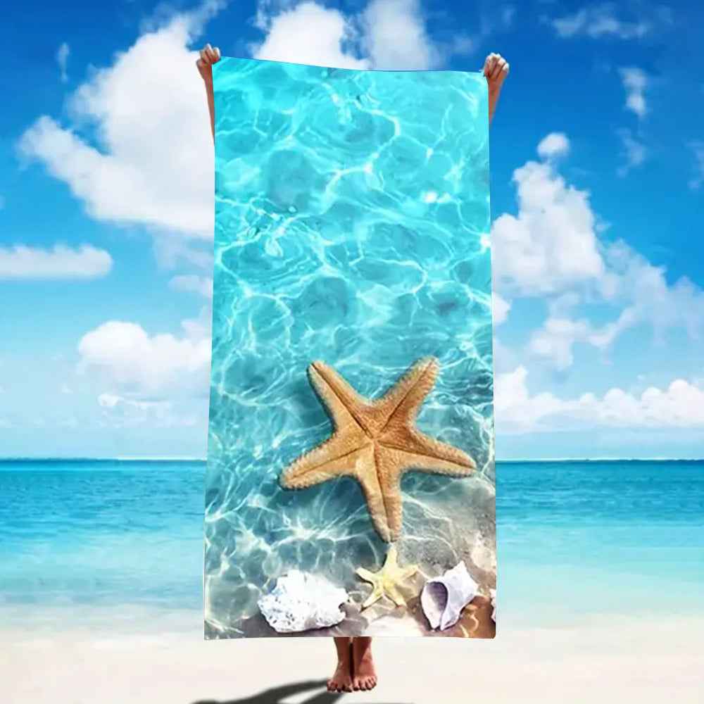 Simple Printing Quick-drying Microfiber Beach Towel