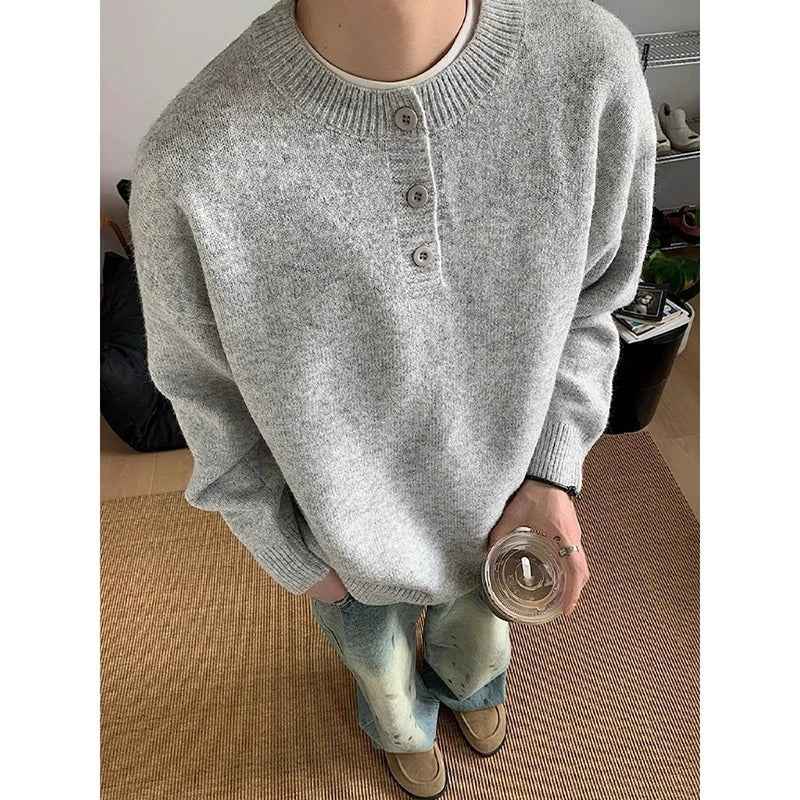 Men's Lazy High-end Loose Long Sleeve Base Layer Knit Sweater