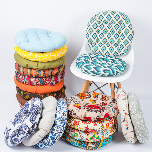 Japanese Style Cotton And Linen Thickened Home Cushion