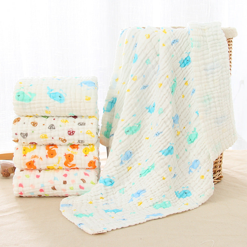 Simple Printing Creative 6-layer Gauze Baby's Bath Towel