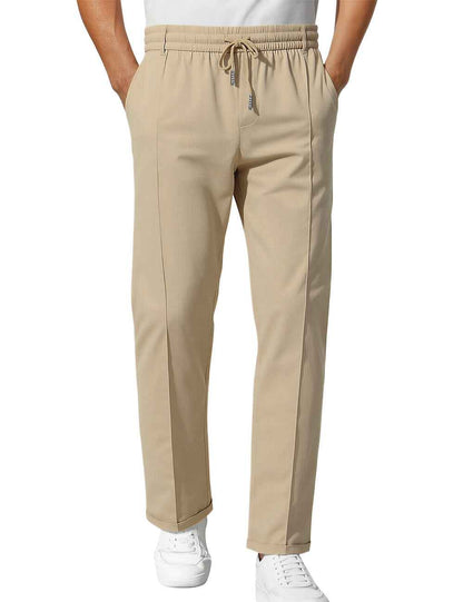 Solid Color Casual Simple Men's Slim Fit Tapered Pants