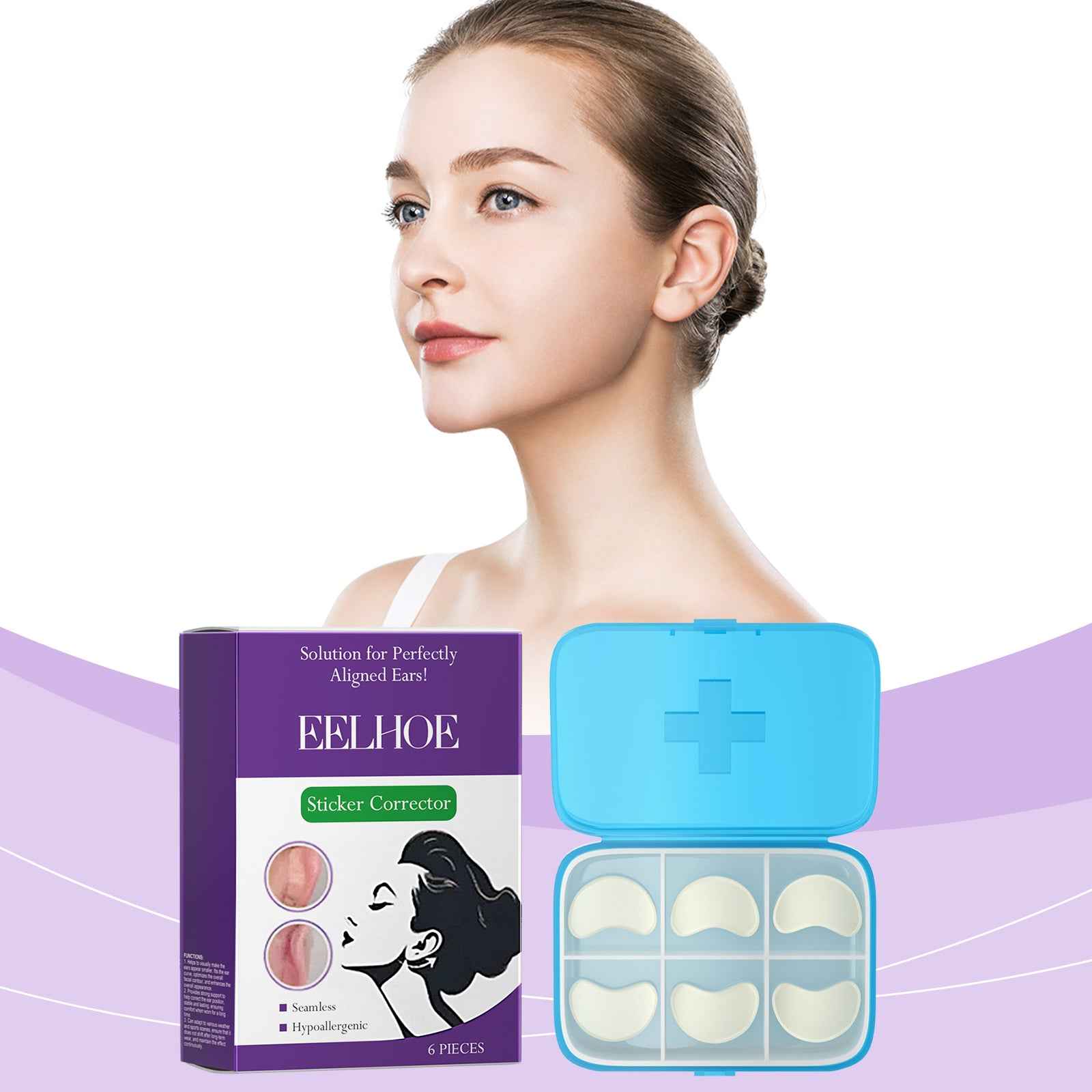 Ear Attachment Modifies Ear Contour With Solid Support For Invisible Breathable Fit Ear Line