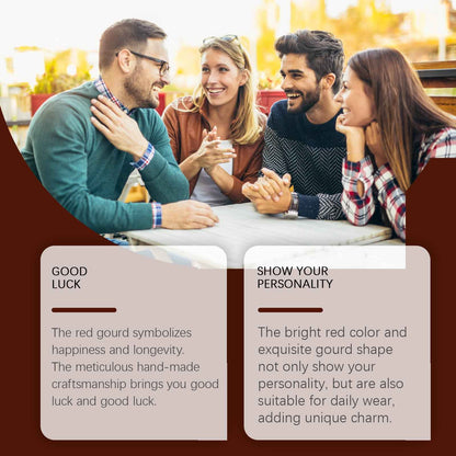 Handmade Red Gourd Bracelet Fashion Elegant Durable Niche Design Dating Red Bracelet