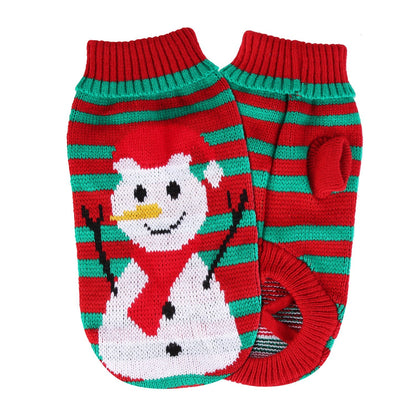 2 Patterns 4 Sizes Option-- 1Pc Pet Christmas Turtleneck Sweater Dog Cat Christmas Clothes Snowman Stripes Costume Winter Holiday Sweater For Small Medium Kitten Puppy Cats Dogs - DropOnline.co