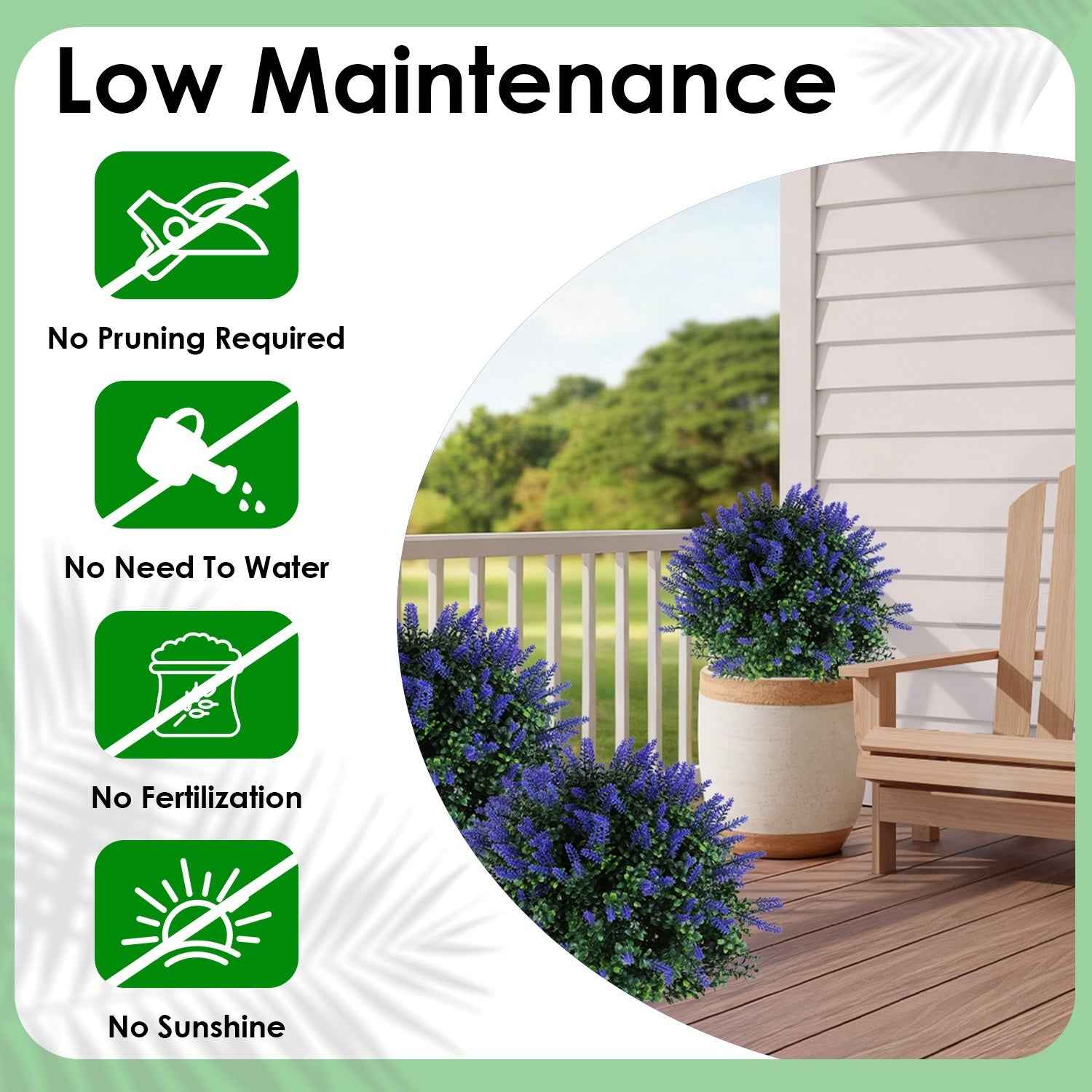 2 Packs Faux Boxwood Ball Trees - Artificial Topiary with Ground Spike