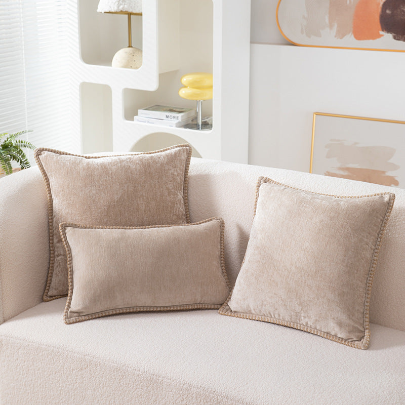 Wool Edge Pillow Cover - Natural Fiber Decorative Cushion Case