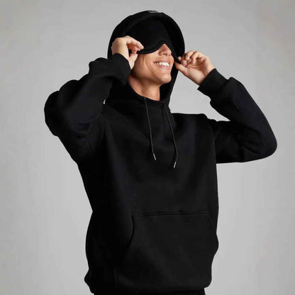 Colorful Couple Hoodie With Drawstring Eye Mask