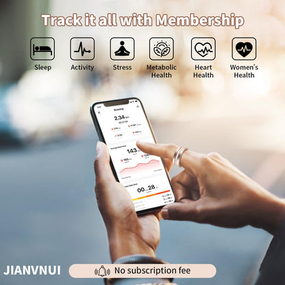 2025 New Smart Ring For Women, Health & Fitness Tracker With Heart Rate, Blood Oxygen, Sleep Monitoring, Elegant Rose Gold Design With Crystal Accents, IP68 Waterproof, Gesture Control - DropOnline.co