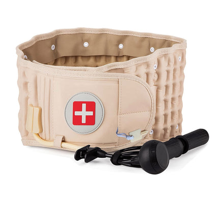 1Pc Decompression Back Belt Lumbar Spine Support Lower Back Air Traction Device With Extension Pad For Men Women Pain Relief Fit For All Waist - DropOnline.co