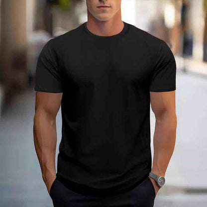Men's Quick-Drying Breathable Sports T-Shirt - Round Neck Short Sleeve Athletic Tee