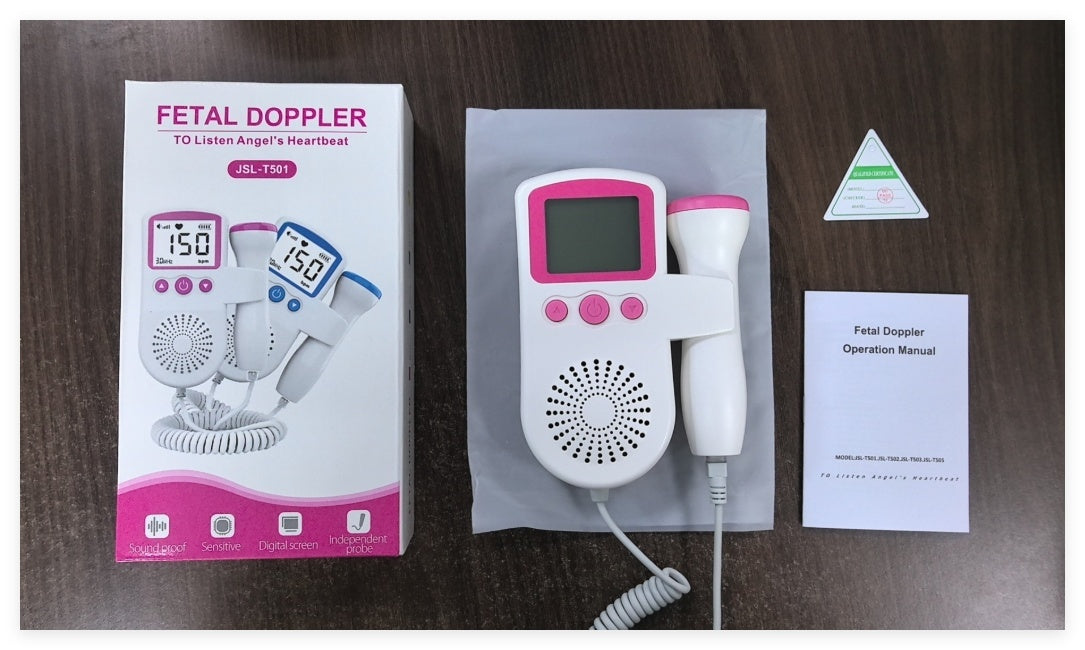 Fetal Heart Rate Monitor - Home Pregnancy Baby Heartbeat Detector & Doppler