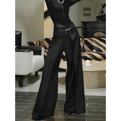 Stylish American Black Fashion Floor-length Pants