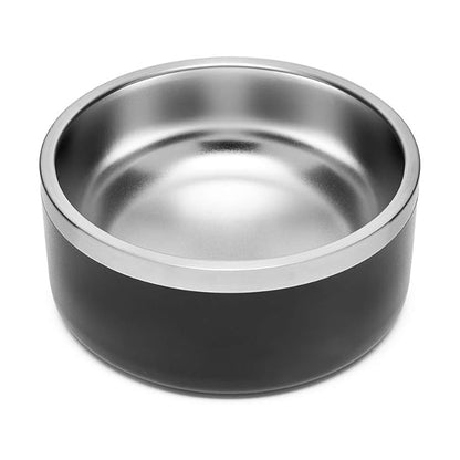 Dog Bowl, Stainless Steel Dog Food And Water Bowl With Non Slip Quiet Bottom, Easy To Clean, Dishwasher Safe, 42oz - DropOnline.co