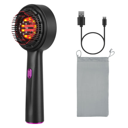 1Set 3 In 1 Red Light Scalp Massager Brush Cordless Hair Oil Applicator Massage Comb With 3 Modes Rechargeable IPX7 Waterproof - DropOnline.co