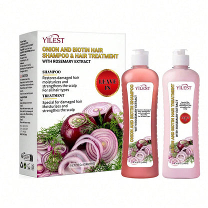 Onion Shampoo & Conditioner With Onion Extract And Vitamin E Cleanses And Reduces Oiliness, Suitable For All Hair Types-Selling On Ebay Is Prohibited - DropOnline.co
