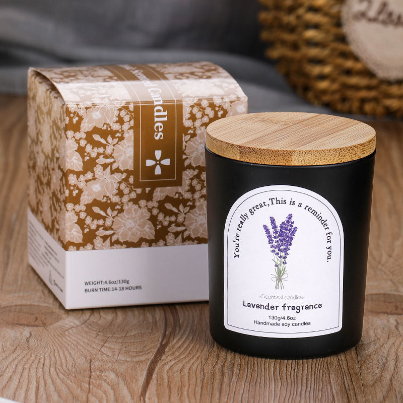 Premium Black Matte Soybean Wax Candle - Blue Misty Morning