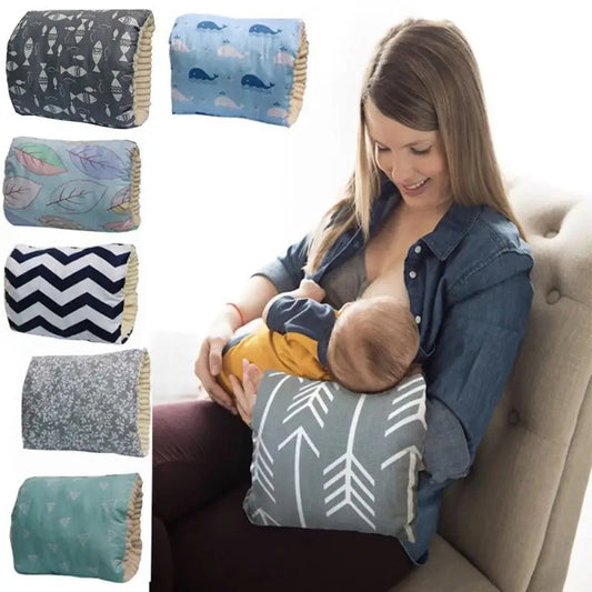 Adjustable Nursing Arm Pillow - Cotton Breastfeeding Support Cushion & Arm Pad