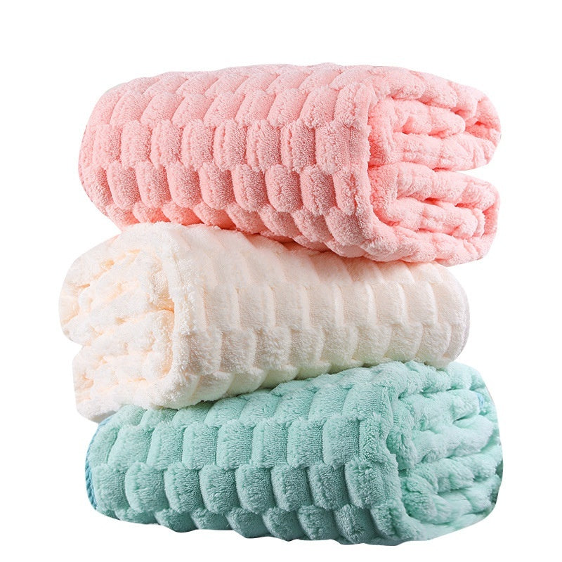 Drizzling Plus-sized Thick Bath Absorbent Not Easy To Shed Hair Class A Coral Fleece Bath Towel