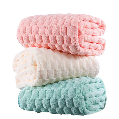Drizzling Plus-sized Thick Bath Absorbent Not Easy To Shed Hair Class A Coral Fleece Bath Towel