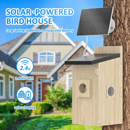 Smart Bird Houses For Outside Solar Powered,4MP Birdhouse Camera For Outdoors, Watch Bird Nesting & Hatching In Real Time, AI Identify Bird Behavior & Create, DIY Ideal Gift - DropOnline.co