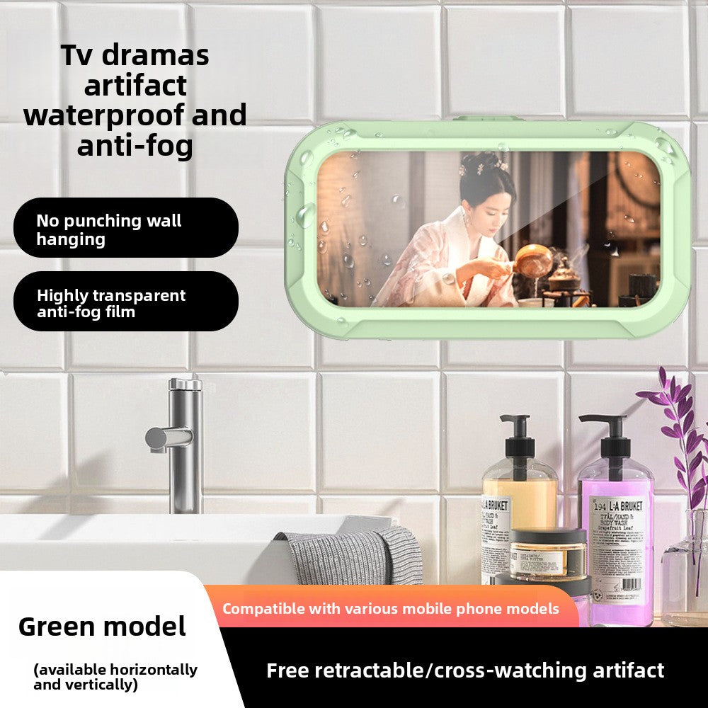Bathroom Waterproof Phone Holder - Wall-Mount Shower Case with Touch Access