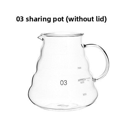 High borosilicate glass coffee pot