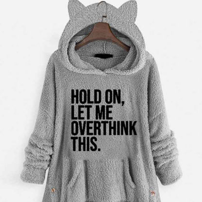 Hooded Long-sleeve Double-sided Fleece Women's Plus-size Coat