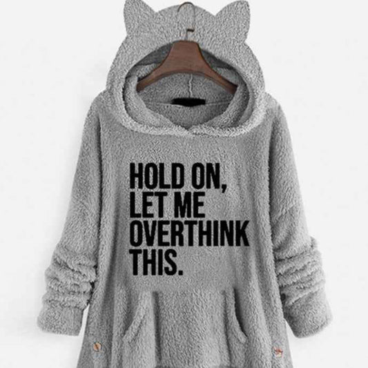 Hooded Long-sleeve Double-sided Fleece Women's Plus-size Coat