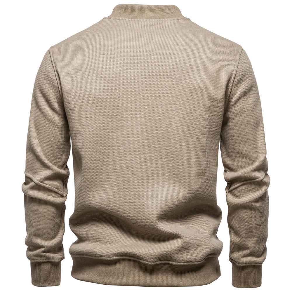 New Fleece-lined Men's Round Neck Sweatshirt