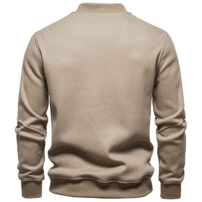 New Fleece-lined Men's Round Neck Sweatshirt