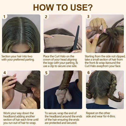 Satin Heatless Hair Curler, Lazy Natural Soft Wave DIY Heatless Curls For Sleep In Overnight, For All Hair Types - Light Brown - DropOnline.co