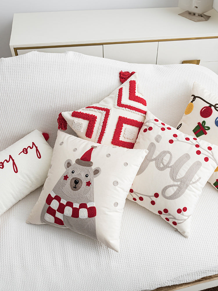 Embroidered Pillowcase - Decorative Pillow Cover with Artistic Design