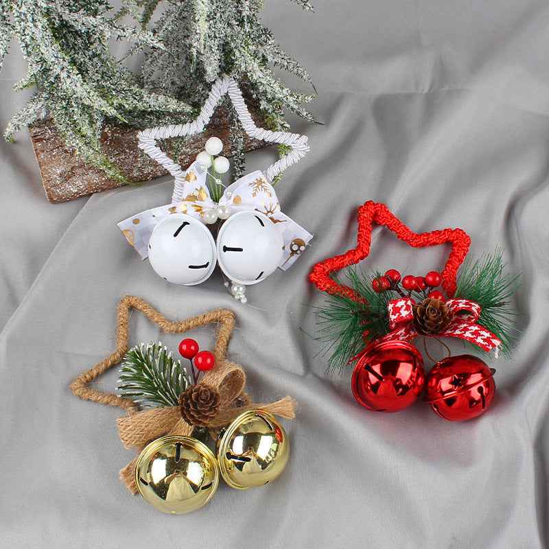 Christmas Five-Pointed Star Bell Pendant - Festive Accessories Ornament (3 Colors) - DropOnline.co