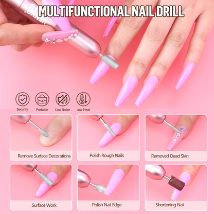 20 Colors Fast Acrylic Nail Kit Dip Powder Nail Kit Starter W Drill And UV Light - DropOnline.co
