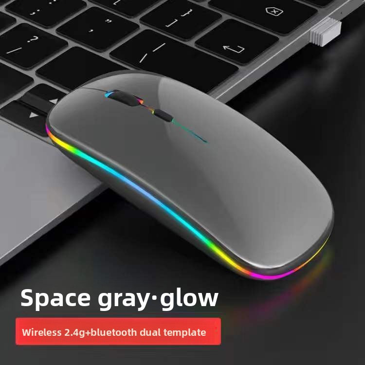 Bluetooth Dual-Mode Wireless Mouse - 2.4G + Bluetooth Rechargeable Silent Mouse