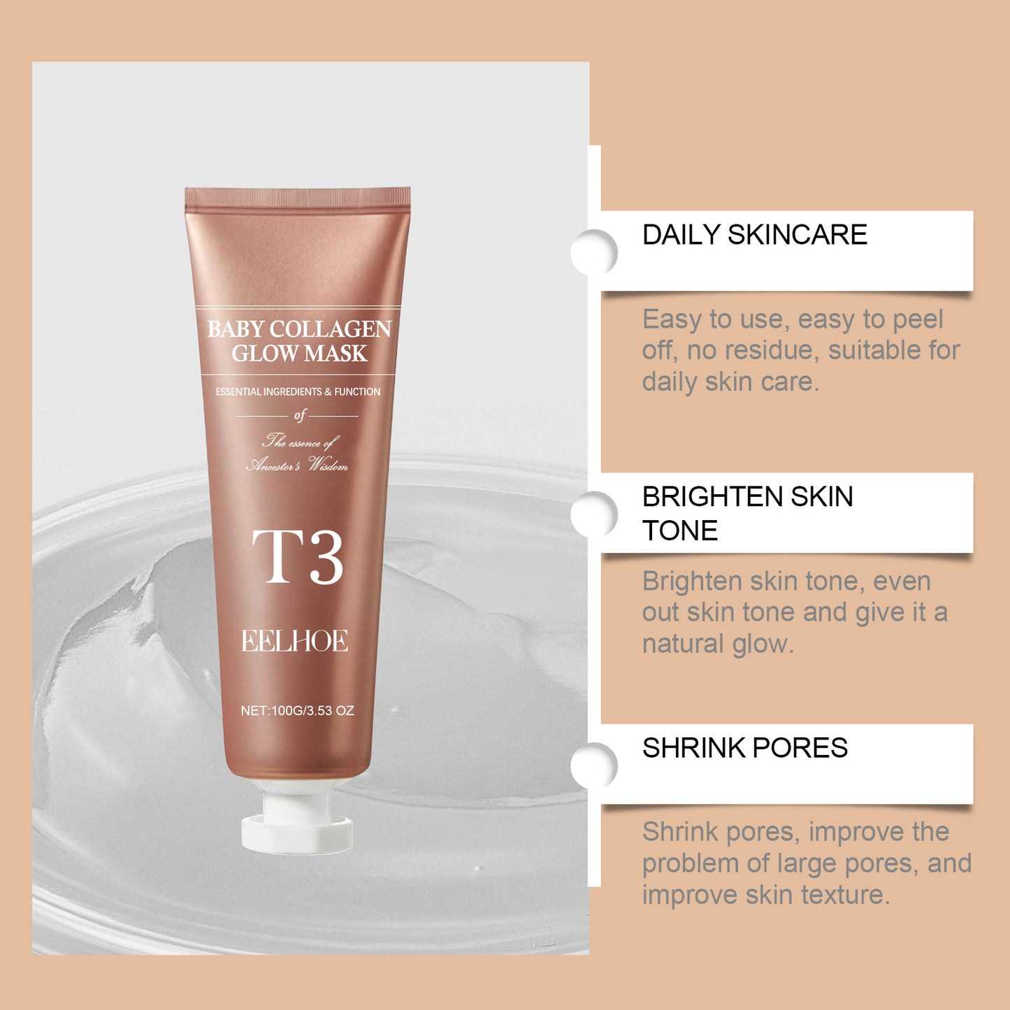 Collagen Peeling Mask Moisturizing, Hydrating, Anti-wrinkle And Brightening Peeling Mask