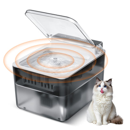 Wireless Charging Battery Driven 304 Stainless Steel Cat Automatic Induction Pet Water Fountain - DropOnline.co