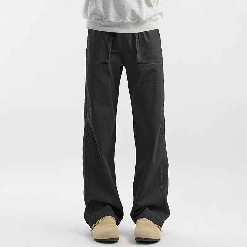 Maillard Retro Straight-leg Casual Men's Cargo Pants