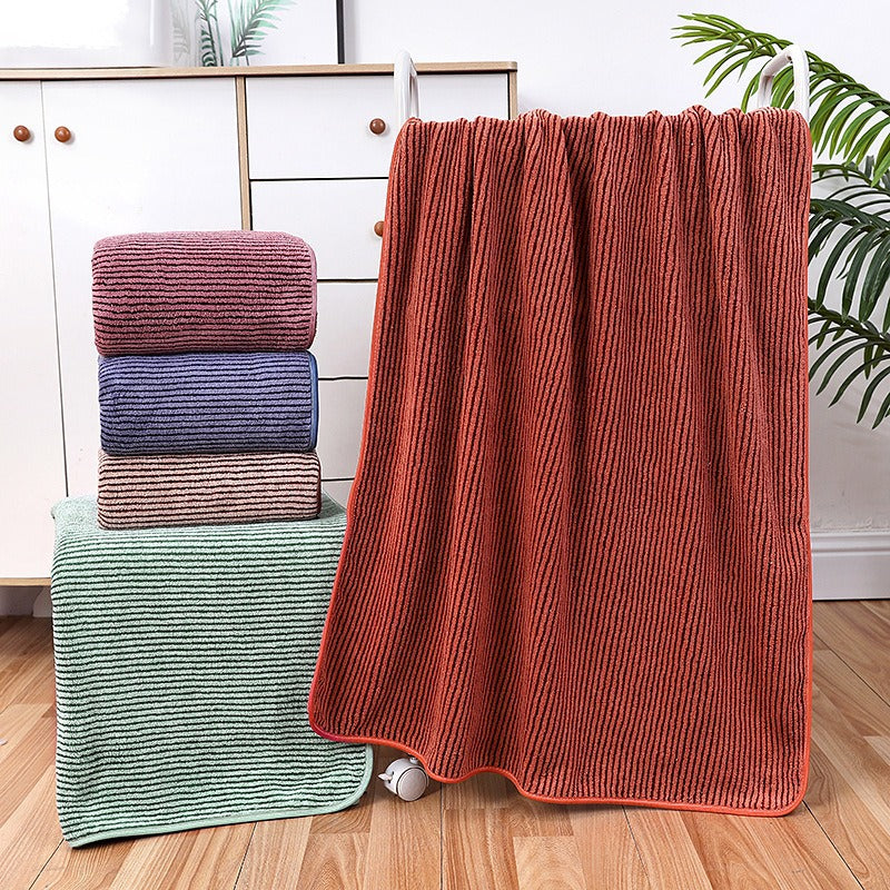 Premium Coral Fleece Towel Set - Quick Dry Bath & Beach