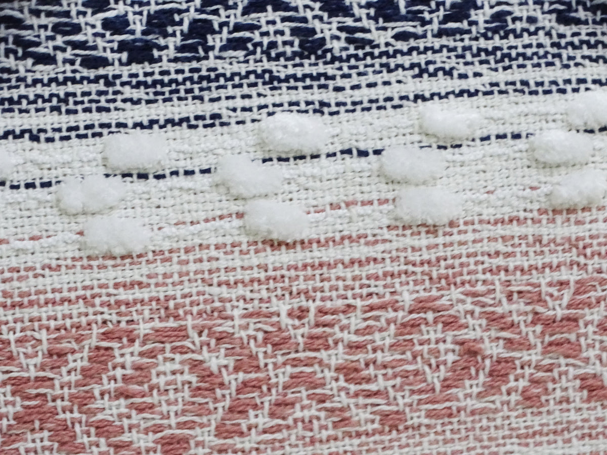 Coussin décoratif pour canapé avec pompons 55 x 55 cm multicolore garnissage inclus