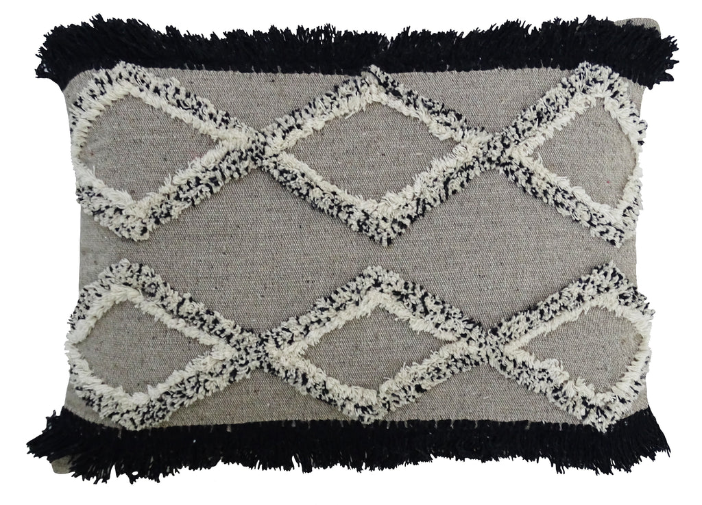 Coussin décoratif touffeté pour salon 16"x 22"