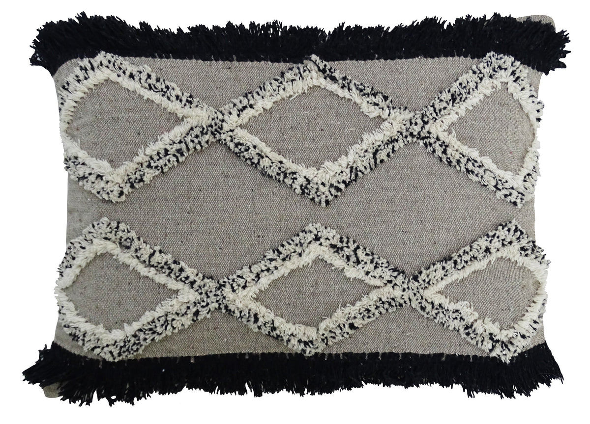Coussin décoratif touffeté pour salon 16"x 22"